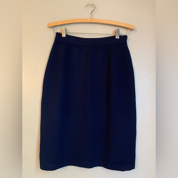 ST. JOHN basics Skirt Dark Blue size 10 - Picture 1 of 5